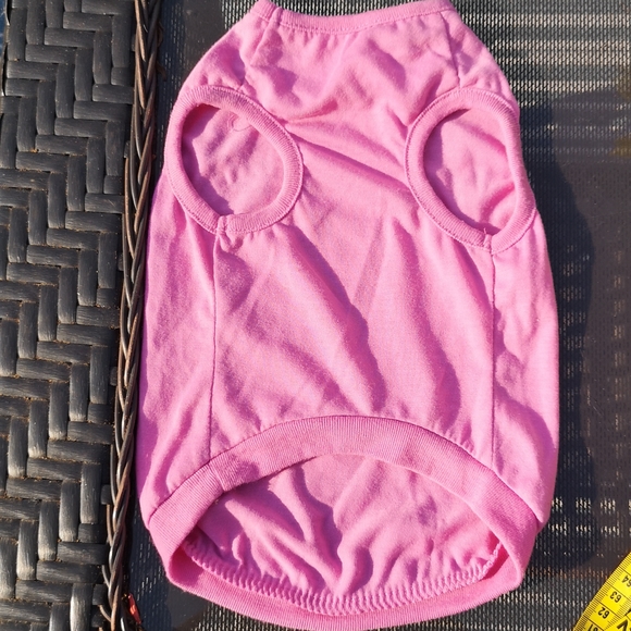 Dog Puppy Pet Tees T-shirts Lot of 2 Pink Summer Clothing - Picture 5 of 14